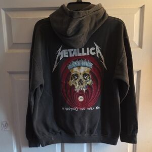 Metallica Unisex Hoodie, Size Small, Dark Gray, NWT. In Vertigo You Will Be